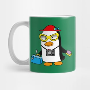 cute penguin tourist Mug